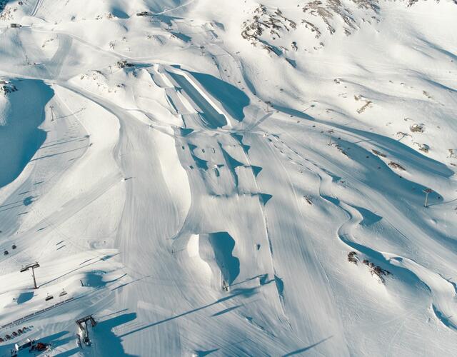 Skigebiet am Gletscher