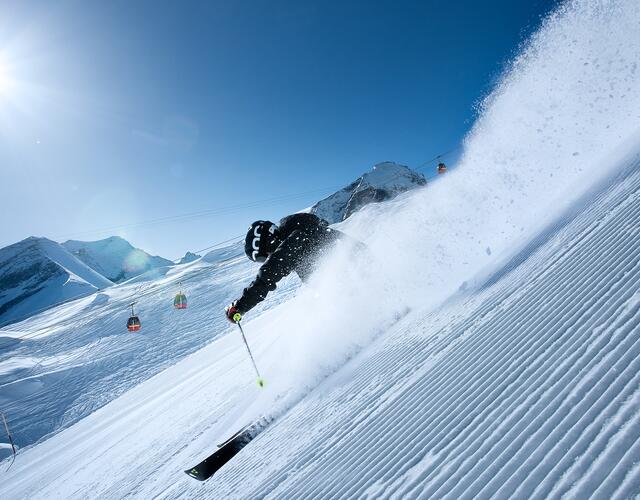 Maximum gradient of 63% – ideal for all experts who like it steep! | © Kitzsteinhorn