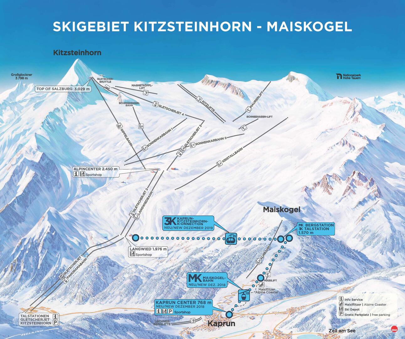 Projekt Konnection Kaprun Maiskogel Kitzsteinhorn