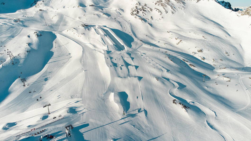 Skigebiet am Gletscher