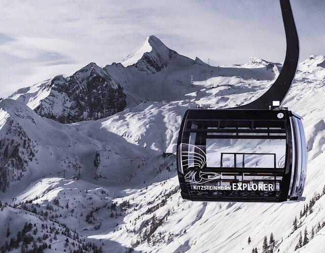 Kitzsteinhorn EXPLORER TOUR: In zwei speziell ausgestatteten Explorer-Kabinen begleiten ab Dezember 2019 Nationalpark Ranger Naturinteressierte bei einer winterlichen Entdeckertour durch vier Klimazonen rauf ins ewige Eis des Gletschers am Kitzsteinhorn (3.029 Meter).  | © Kitzsteinhorn