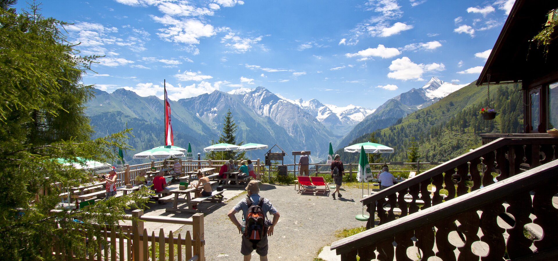 Great panorama from Watzmann to the Grossglockner