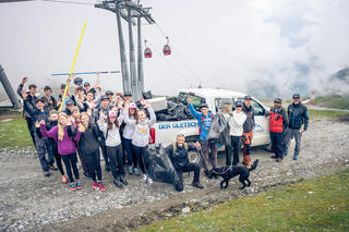 Müllsammelaktion Umweltbaustelle Alpenverein am Kitzsteinhorn | © Edith Danzer