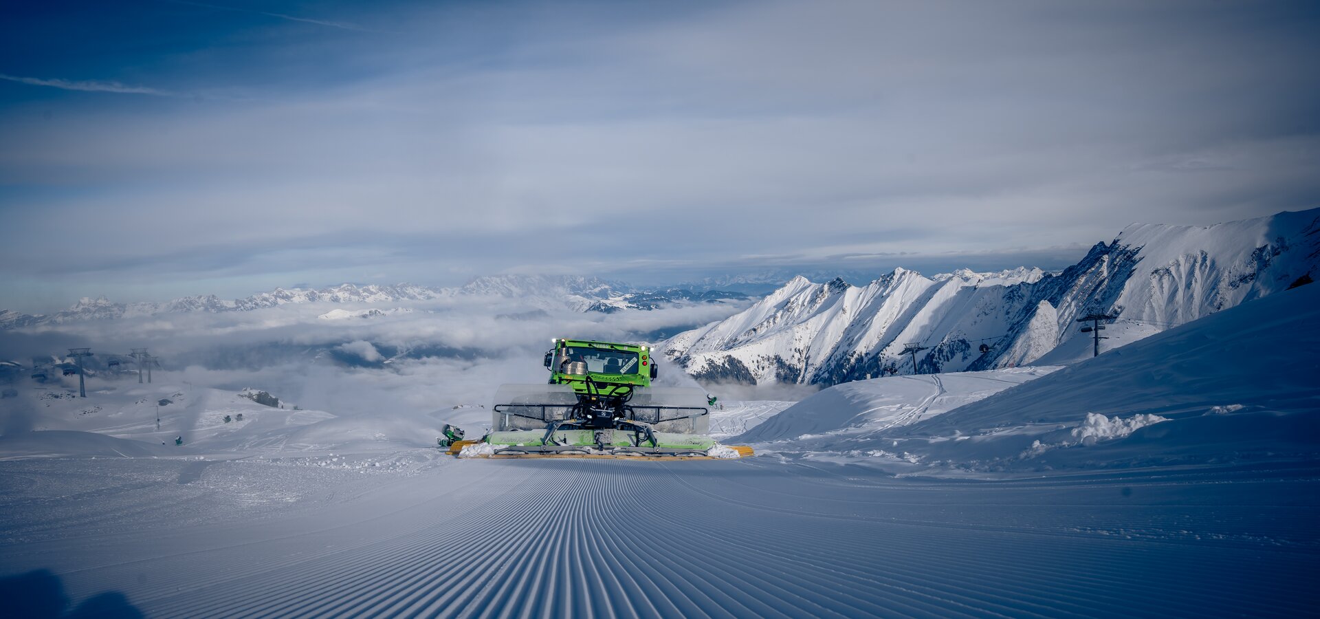 Der Pistenbully hinterlässt feinsten Feinripp | © Edith Danzer